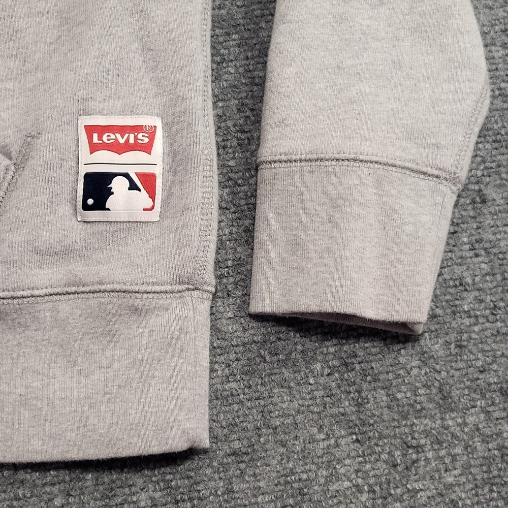 Vintage Y2K Levi's Men's Chicago Cubs MLB Gray Pullover Hoodie Size Small - Picture 4 of 14